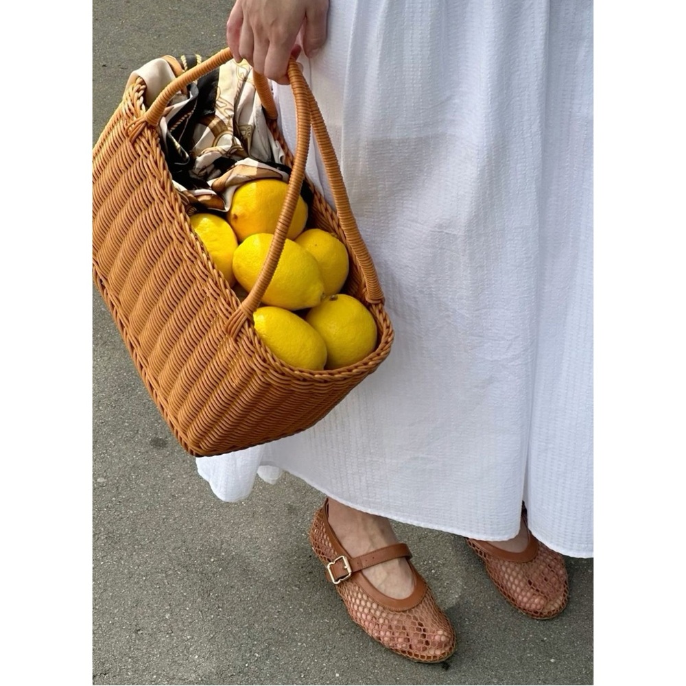 Women's Tan Woven Flats - Picture 4 of 4